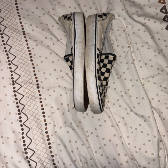 Vans Women’s Black and White Checkered Slip-On Sneakers - Picture 3 of 8